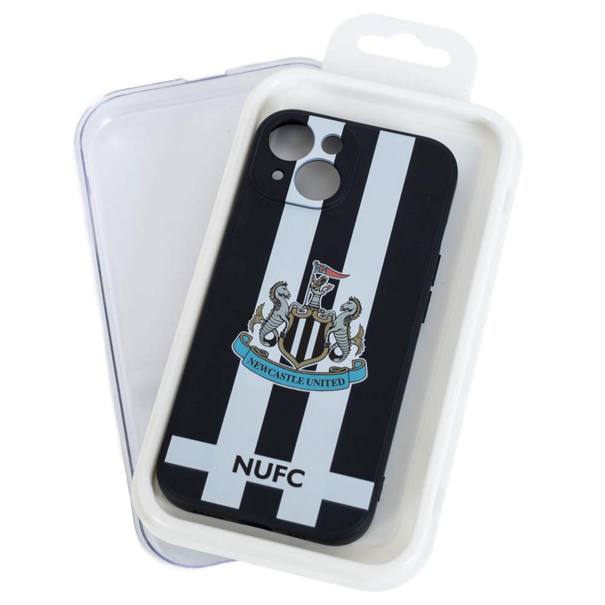 Newcastle United F.C. iPhone 14 Striped Silikon Deksel
