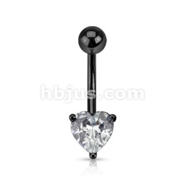 Hovedbilde Neon Farget Navle Piercing Med Heart Prong Set