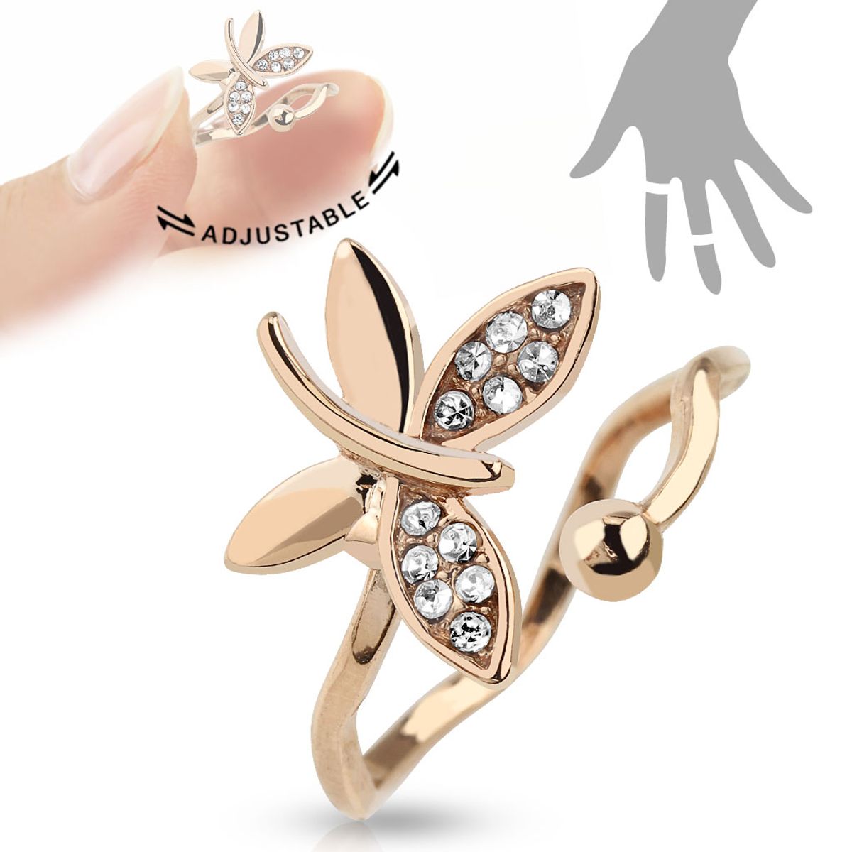 Butterfly Justerbar Ring
