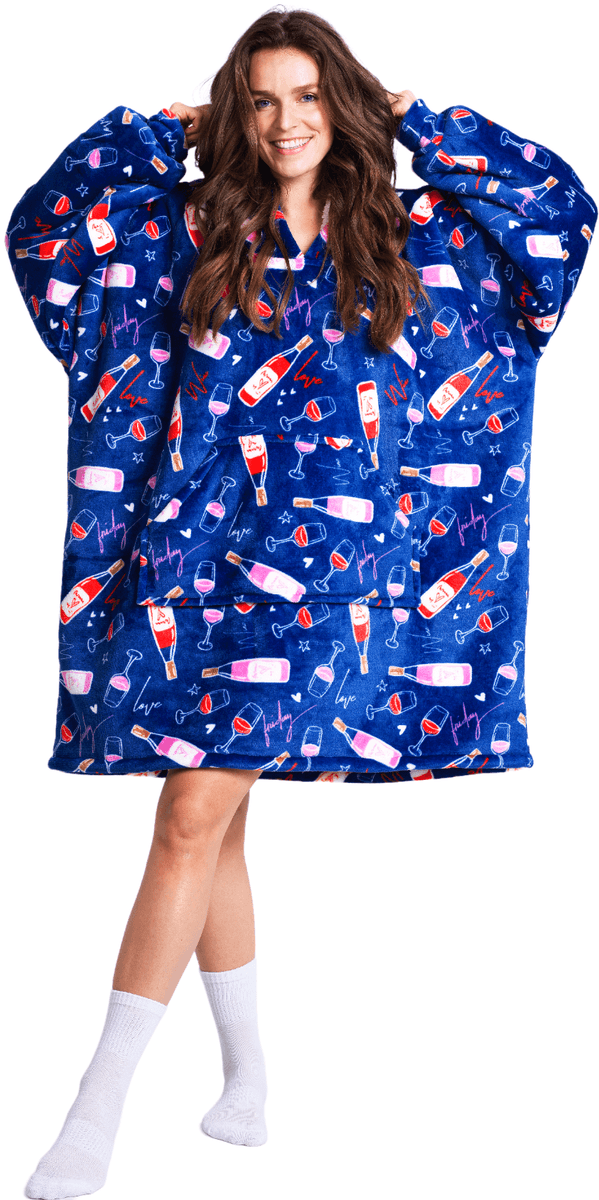 Noxxiez Fleece Teppe med Hette - XL - Wine